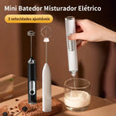 Batedor Mixer Compact Elétrico para Bebidas Leite Café Portátil