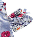 Conjunto Summer Floral e Listras - Tamanhos de 1 a 5 anos