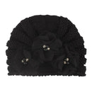 Chapéu Bandana Tricô Flores Baby
