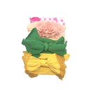 Conjunto Faixas 3 Peças Coloridas Flor e Laço