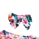 Body Floral com Faixa - Tamanhos de 0 a 2 anos