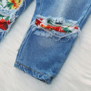 Conjunto Calça Jeans e Ciganinha - Tamanhos de 1 a 5 anos