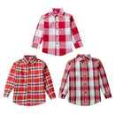 Camisa Manga Longa Xadrez Tons de Vermelho - Tamanhos de 2 a 9 anos
